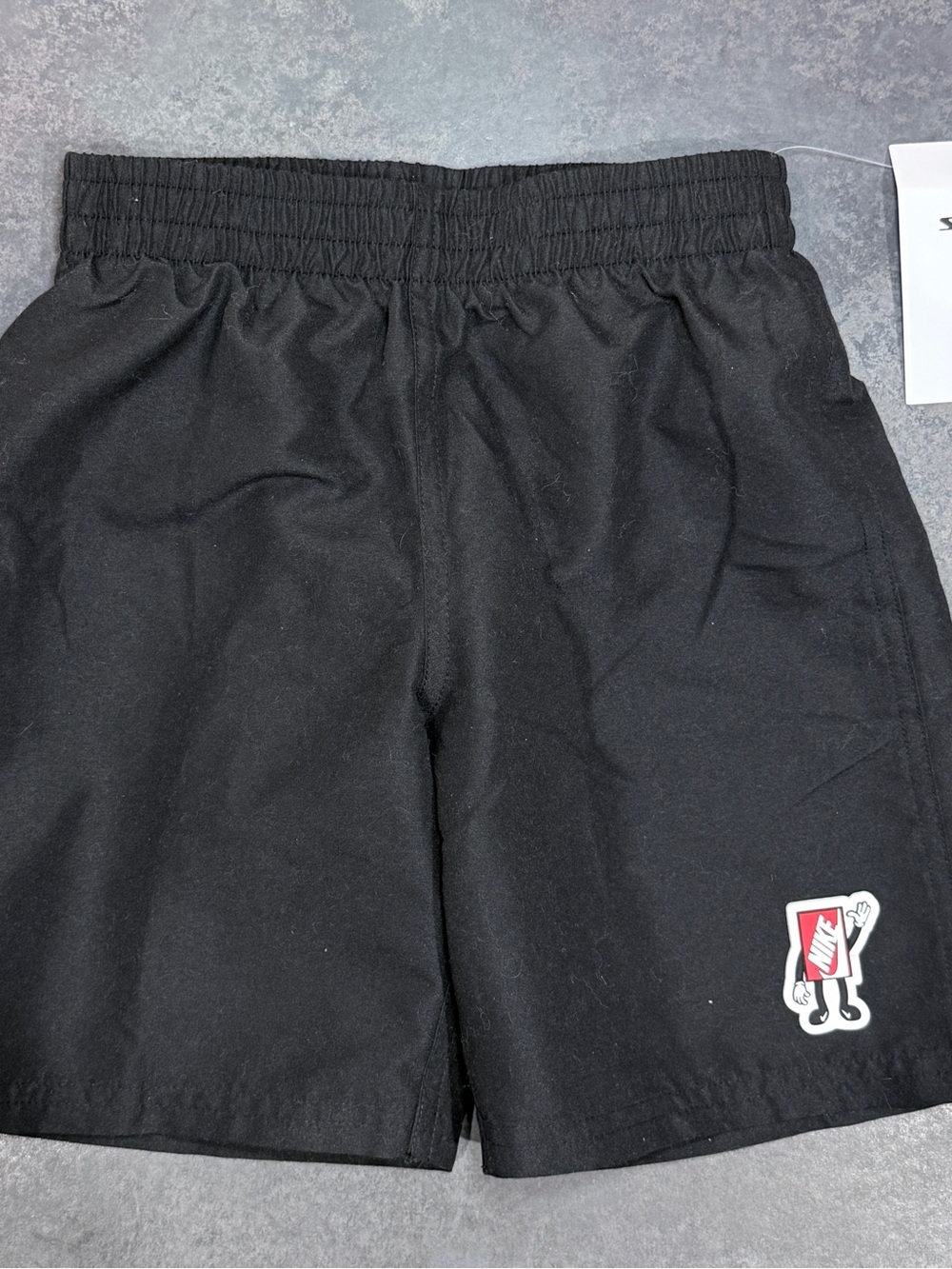 Nike Boys Black Athletic Compression Shorts Size 7 NWT Swoosh Logo MSRP $40